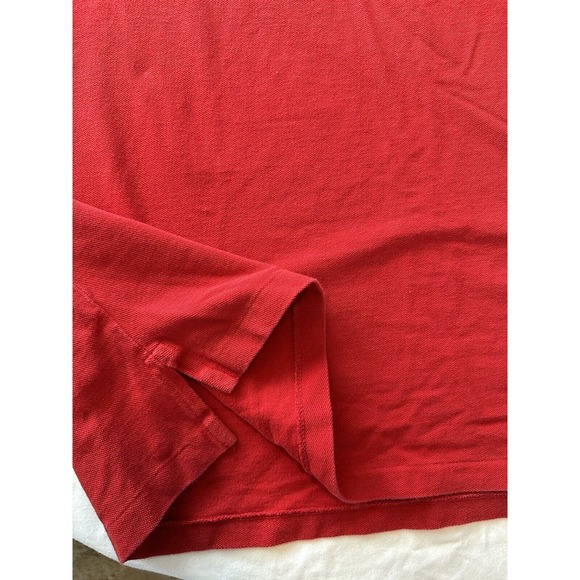 Polo Ralph Lauren, Golf Shirt Mens 2XLT Red w/Navy Blue Pony Preppy - Picture 6 of 12
